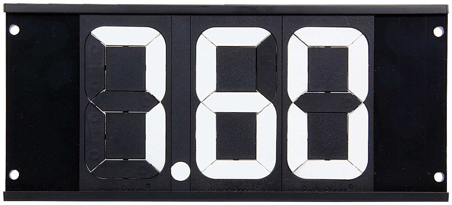 Allstar Performance Dial-in Board 3 Digit w/Mounting (9 x 3) inches, White