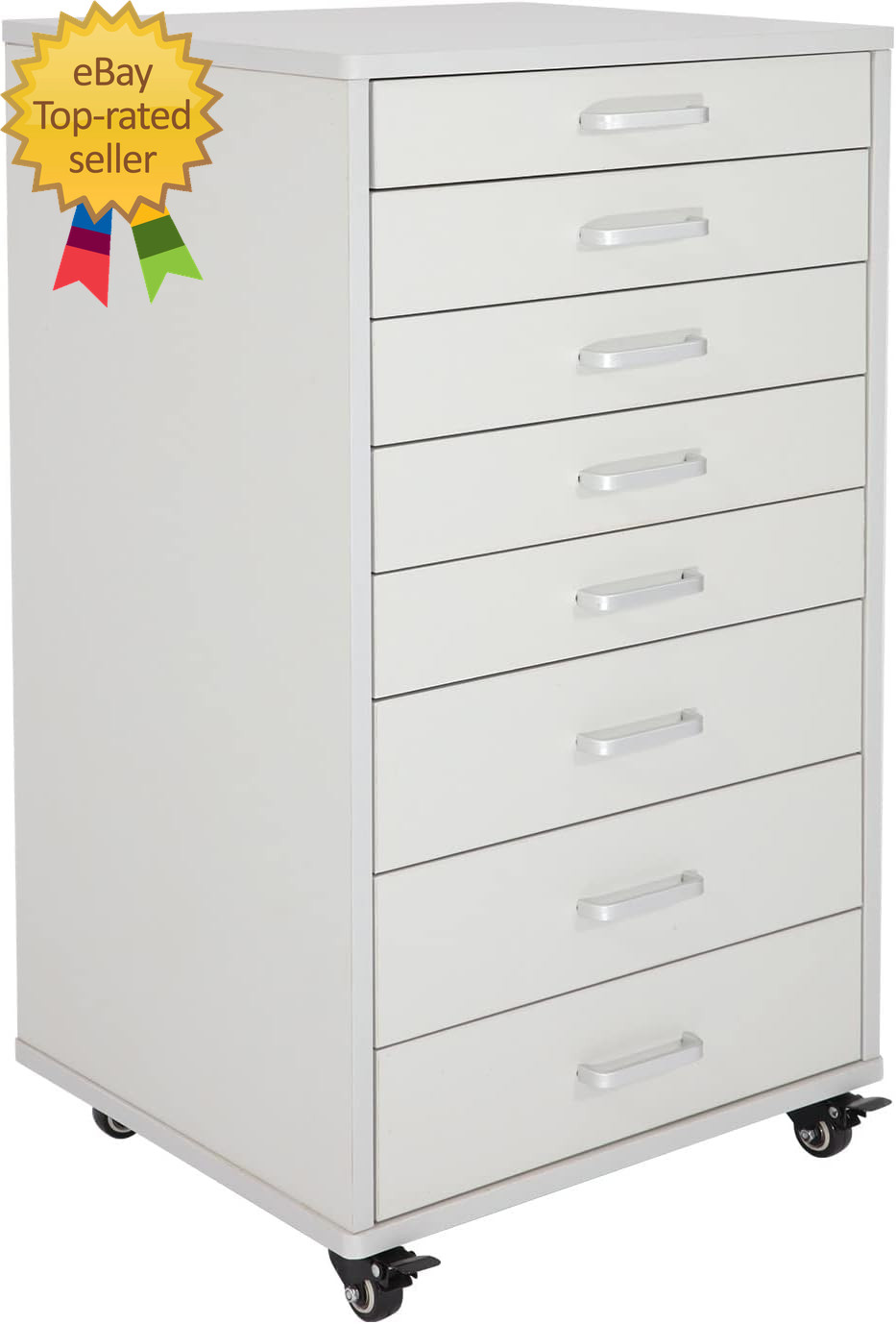 Medical Dental Assistant'S Mobile Cabinet Alabama Cart Utility Cart 7 Drawer wit