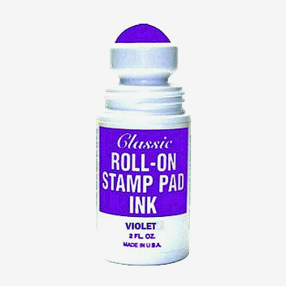 Roll-on Stamp Pad Ink - Violet 2oz