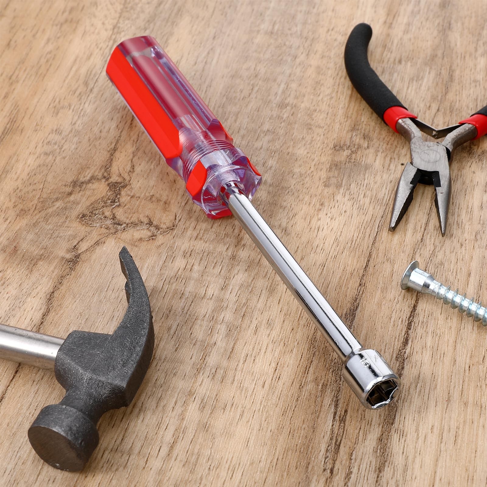 5/16 Inches Red Hex Socket Wrench Screwdriver
