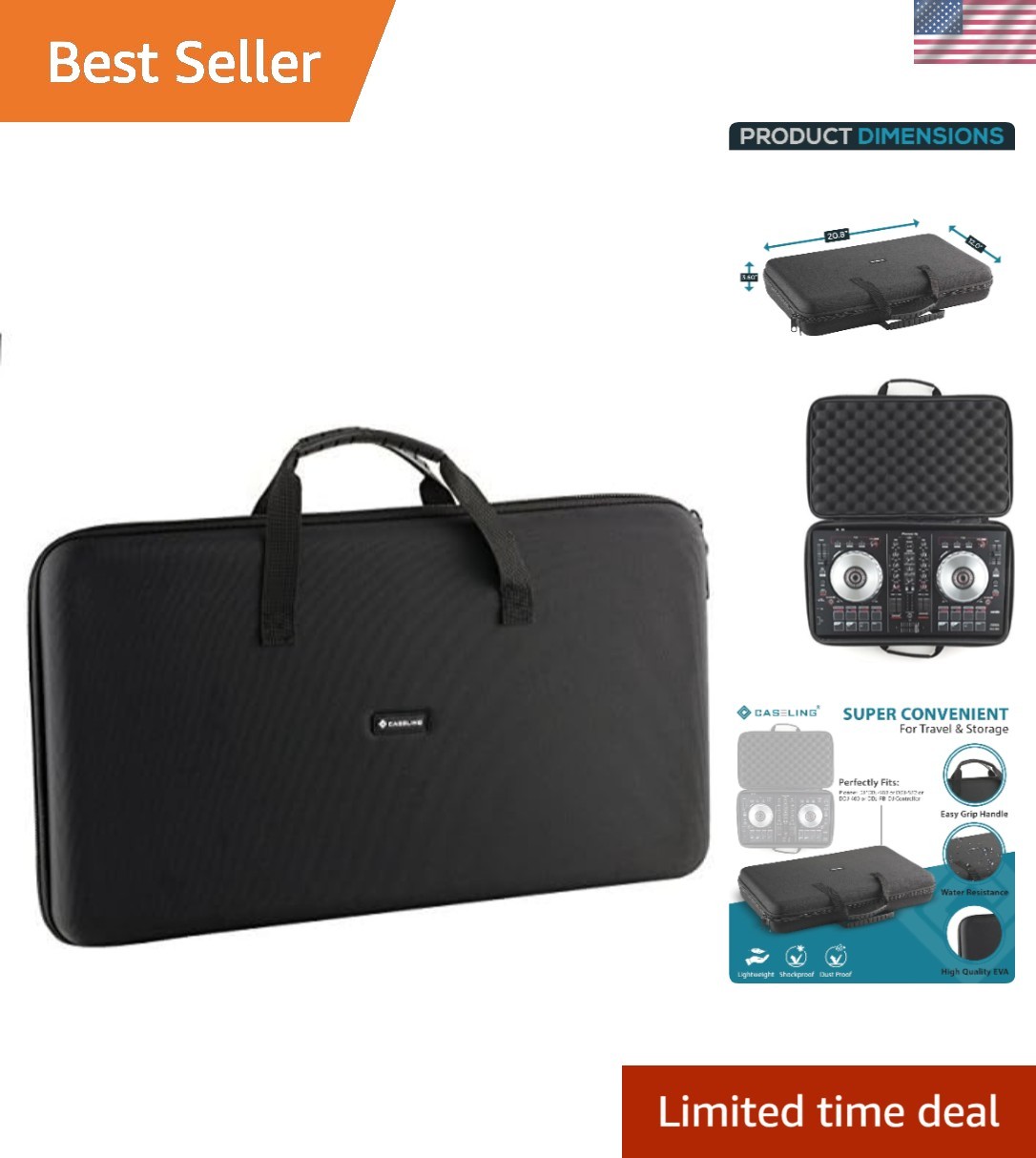 Waterproof DJ Controller Case for Pioneer DDJ Models - Compact & Durable