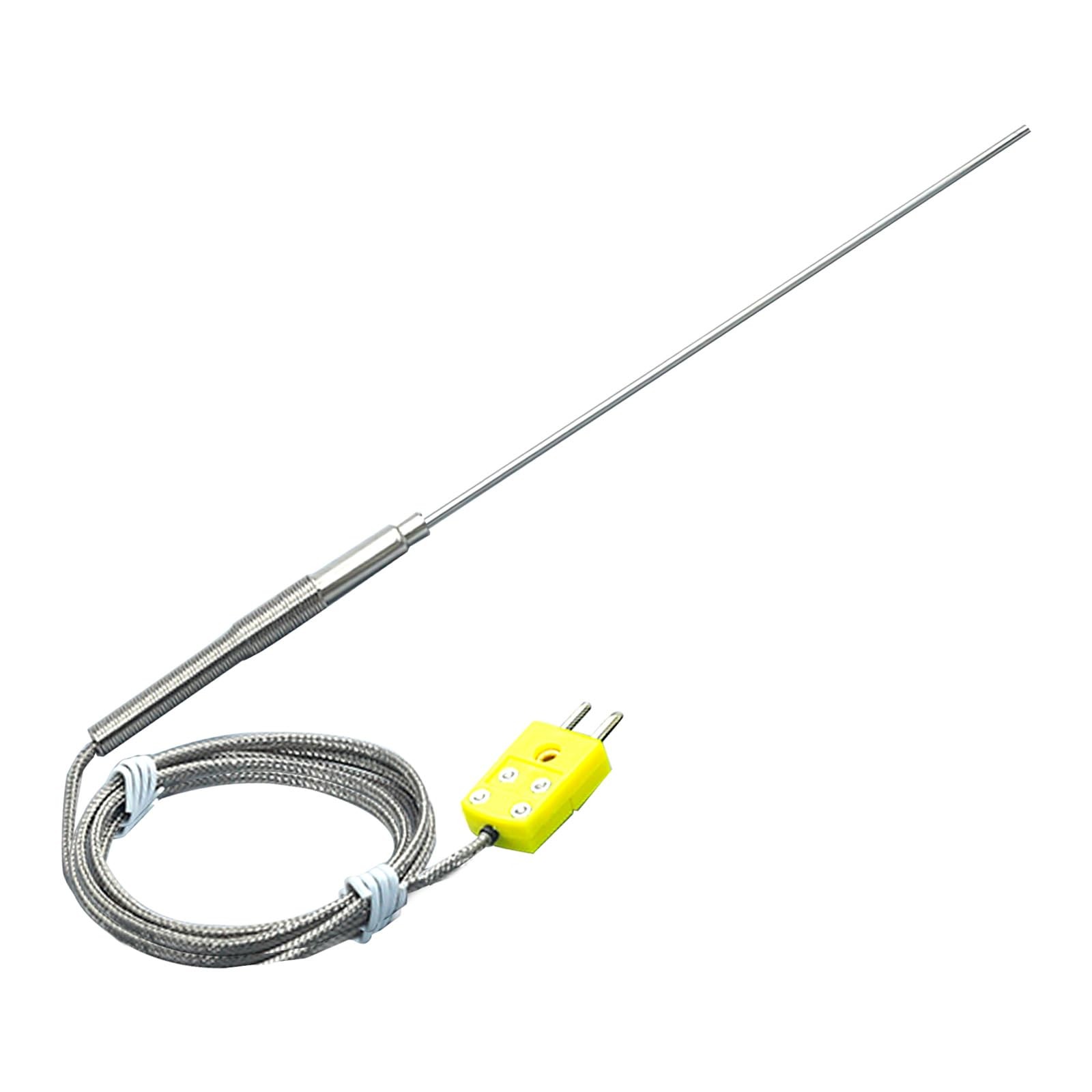 K-Type Thermocouple Probe TL1916SL -50°F~1100°F Range Ultra-Thin 0.06in x 40in