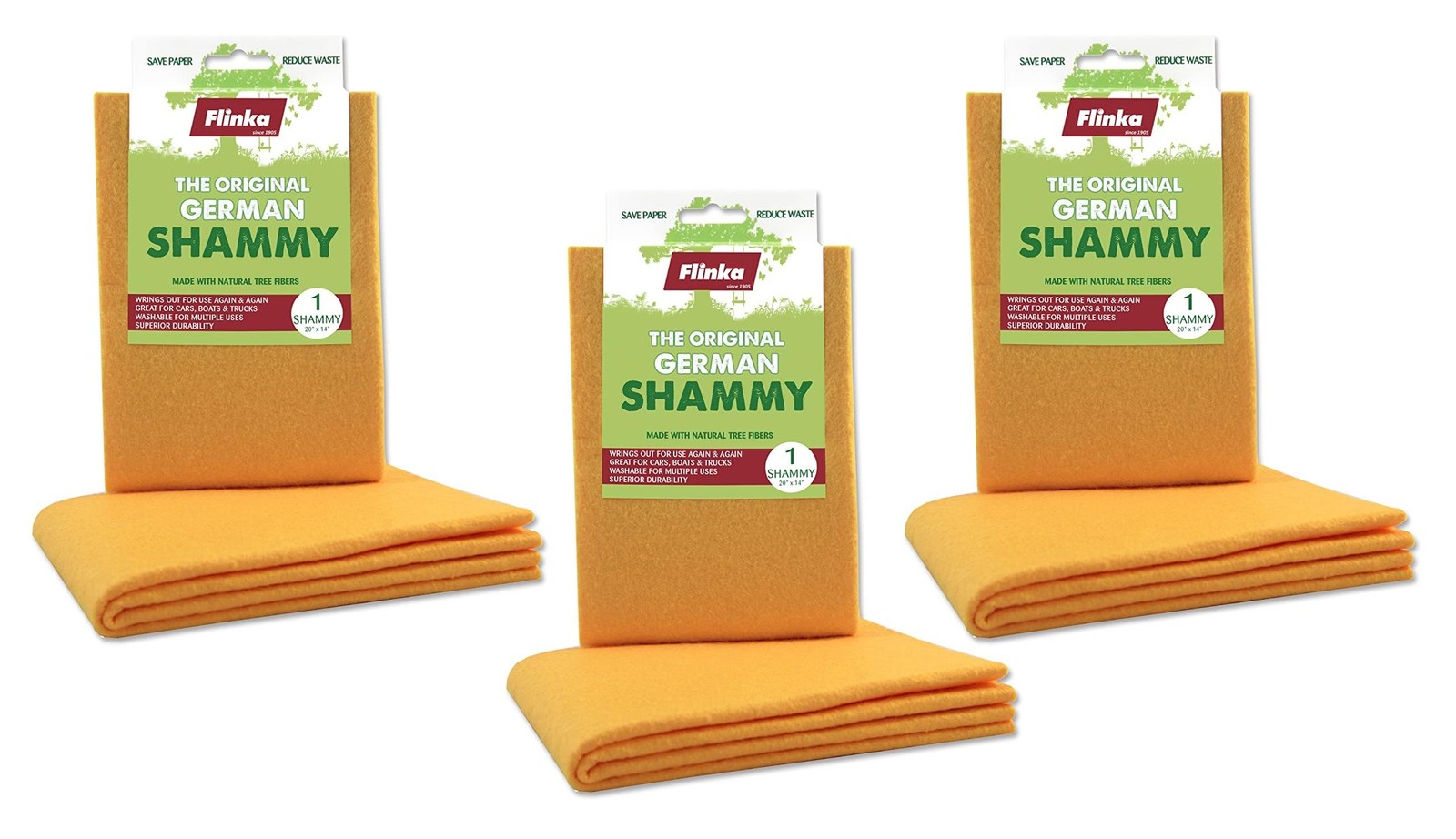 The Original Reusable Shammy Cloth 20" x 14" - Super Absorbent Chamois Towel ...