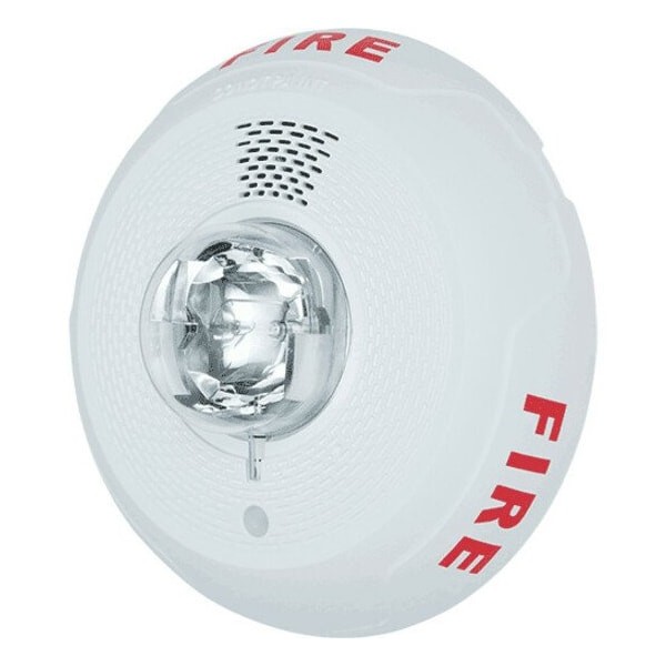 System Sensor Pc4wl Horn Strobe, Marked Fire, Wall Or Ceiling