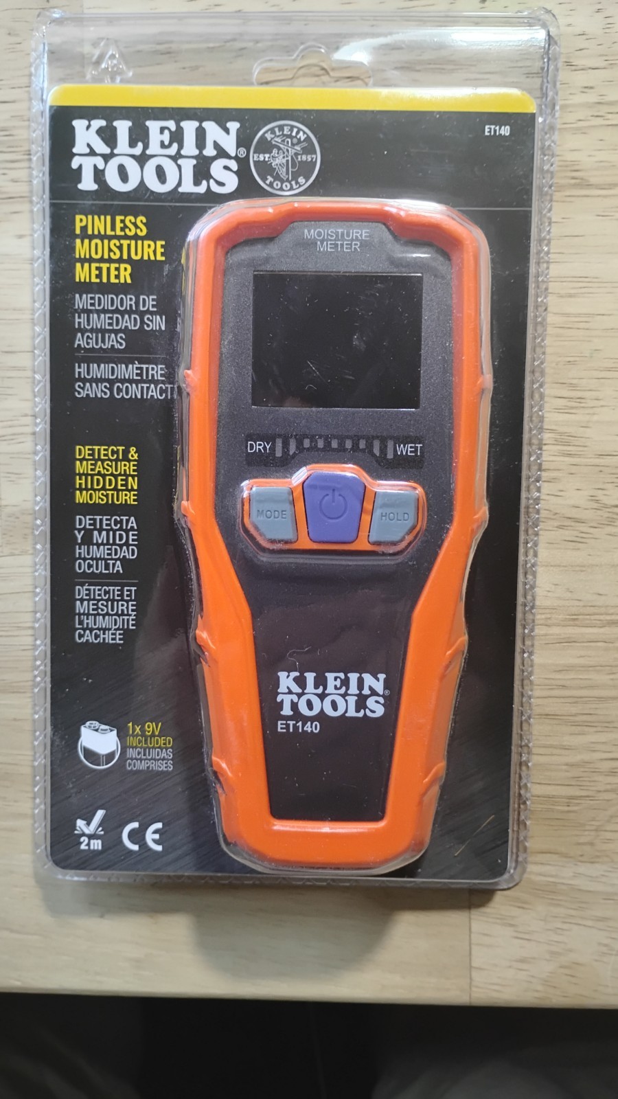 Klein Tools ET140 Pinless Moisture Meter New In Sealed Packaging
