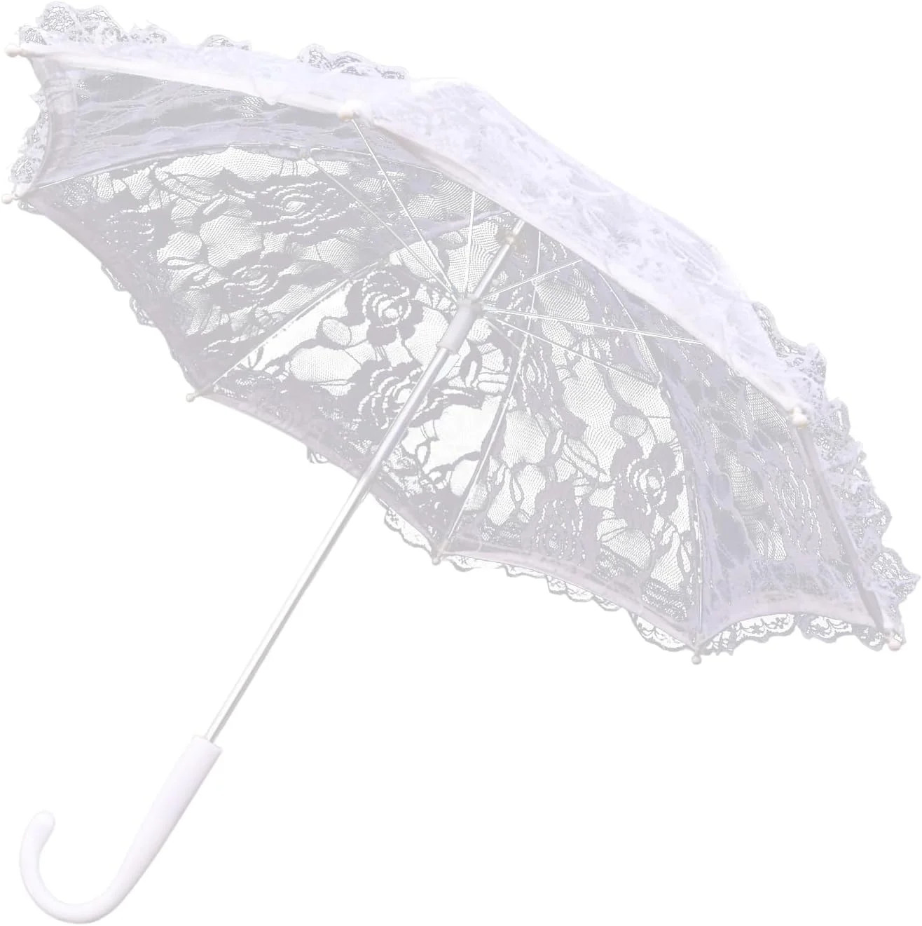 Mini Lace Embroidery Parasol for Kids - Vintage Bridal Umbrella for Wedding Flow