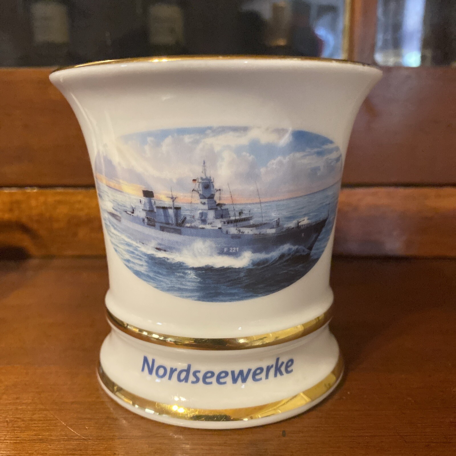 RARE Taufe Der Fregatte HESSEN Christening Day 06-27-03 Coffee Tea Cup Shipyard