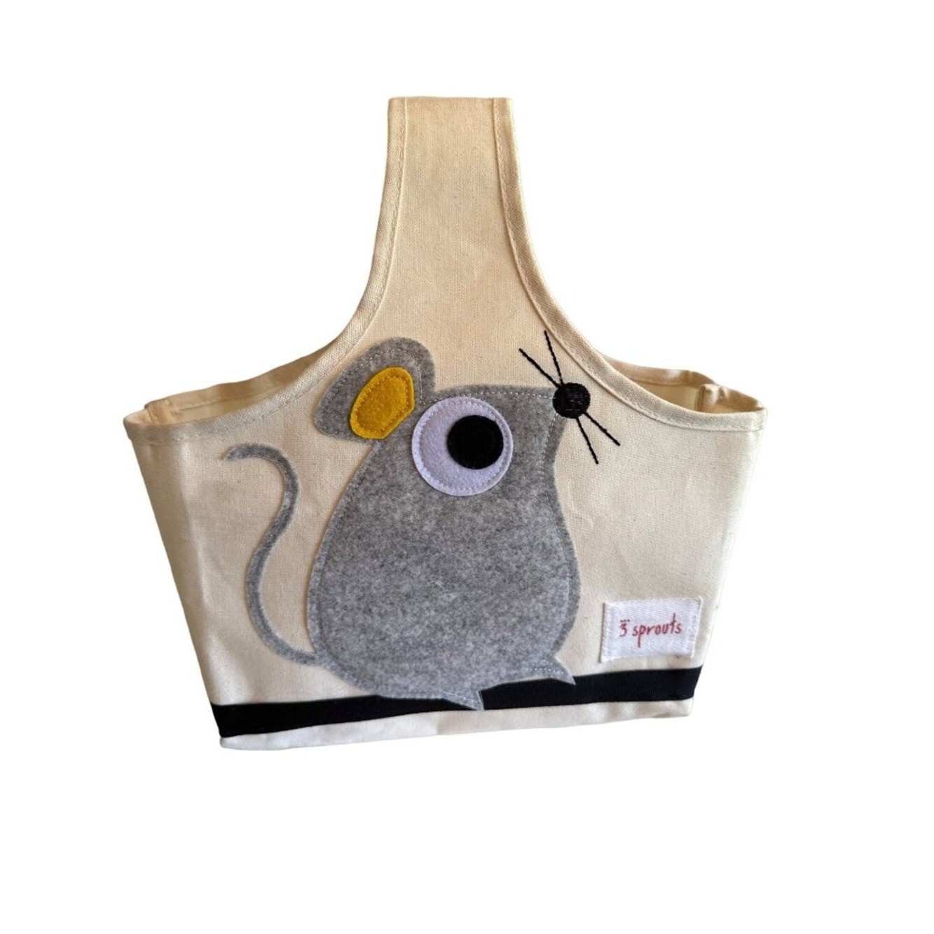 3 Sprouts Felt Mouse Canvas Diaper Caddy Bag
