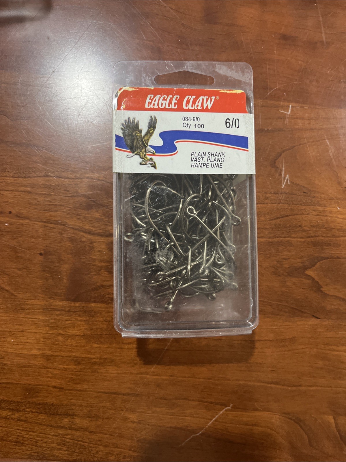 Eagle Claw Plain Shank Vast. Plano 084-6/0 Qty 100
