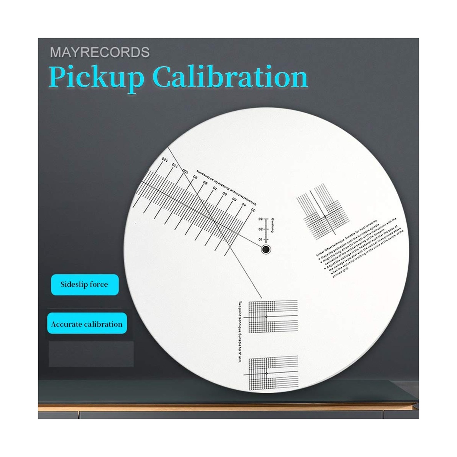 Acrylic Turntable Mat Cartridge Alignment Protractor Phonograph... FAST USA SHIP