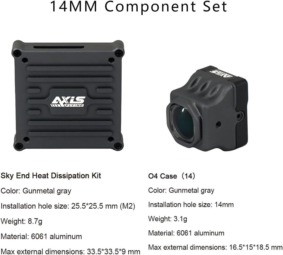 Axisflying FPV Drone Camera Lens Modification 14MM Component Set, black