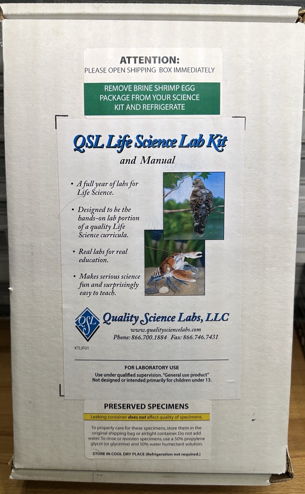 Quality Science Lab Kit And Manual Standard Homeschool Lab Kit