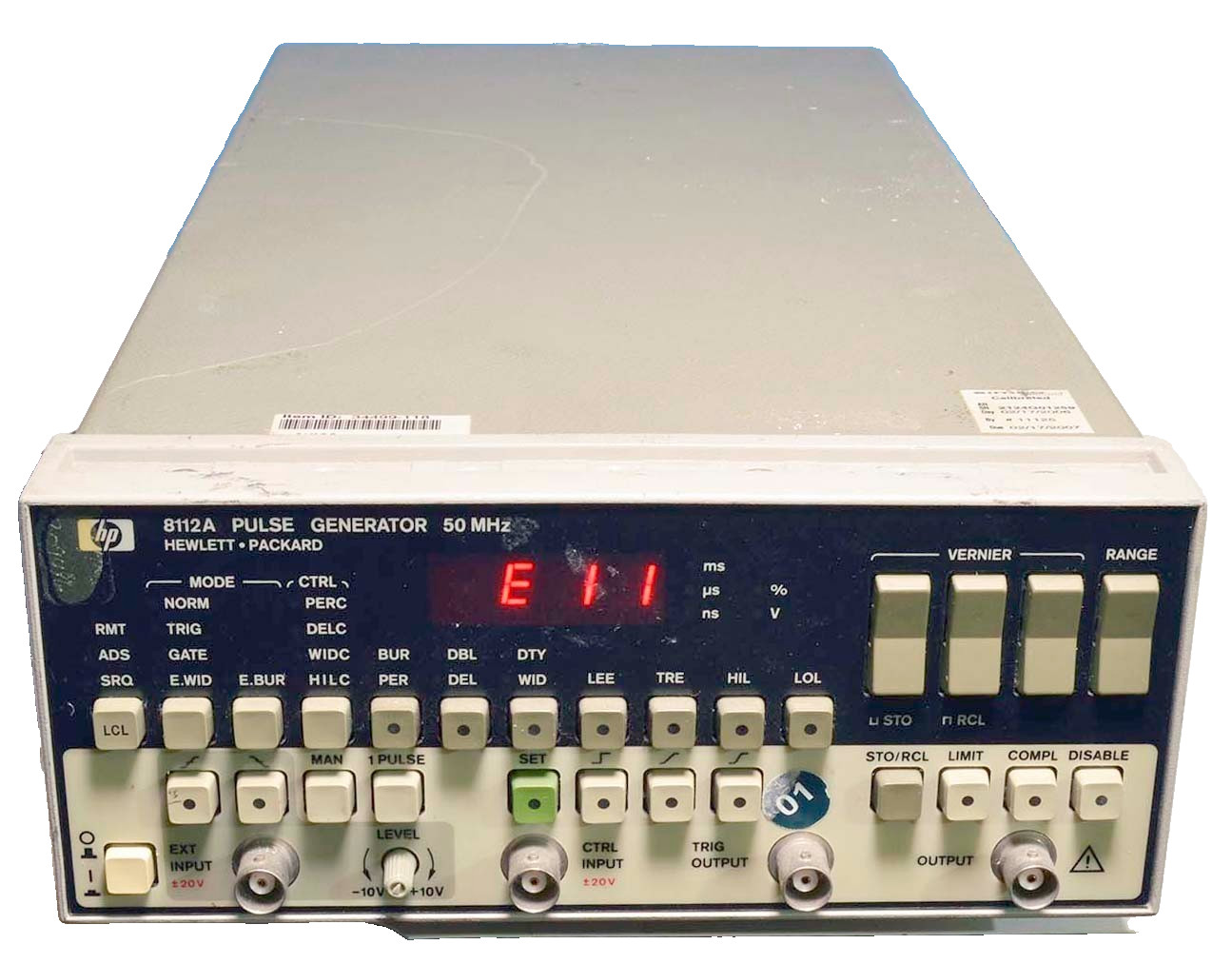HP HEWLETT PACKARD 8112A 50 MHz PULSE GENERATOR
