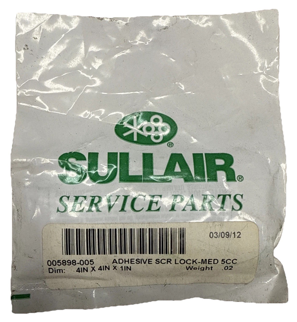 Sullair 005898-005 Adhesive SCR Lock-Med 5CC