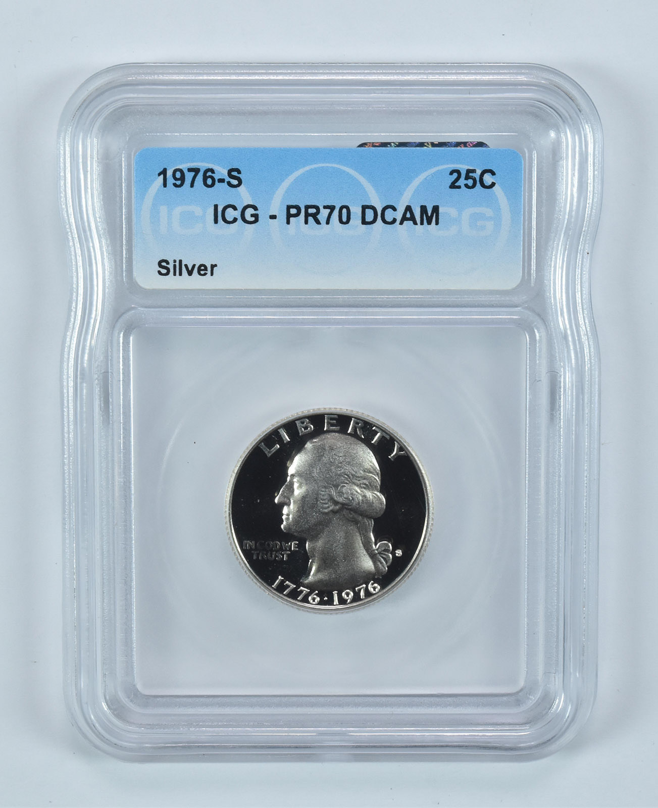 1976-S Washington Quarter Silver PR70 DCAM ICG