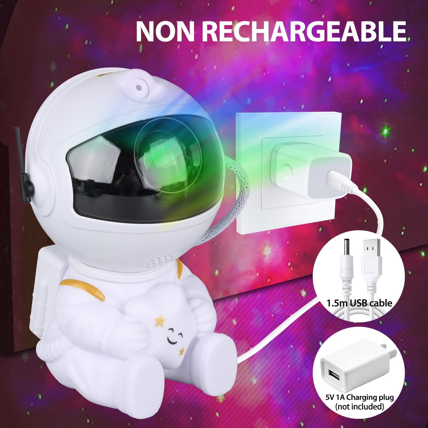 Astronaut Star Projector, Projector Galaxy Light for Original White