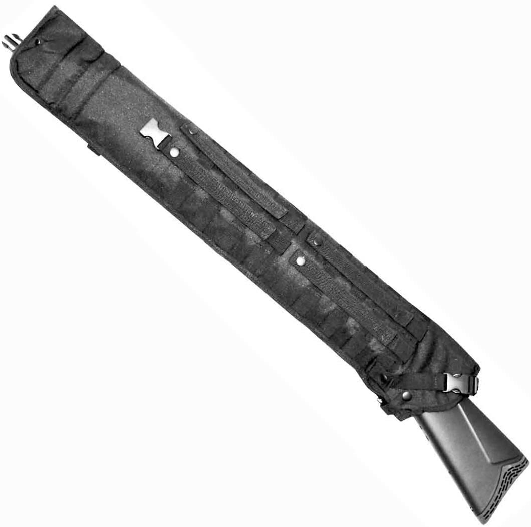 Tactical Rifle & Shotgun Scabbard Case Black – MOLLE ATV Horse Motorcycle Huntin