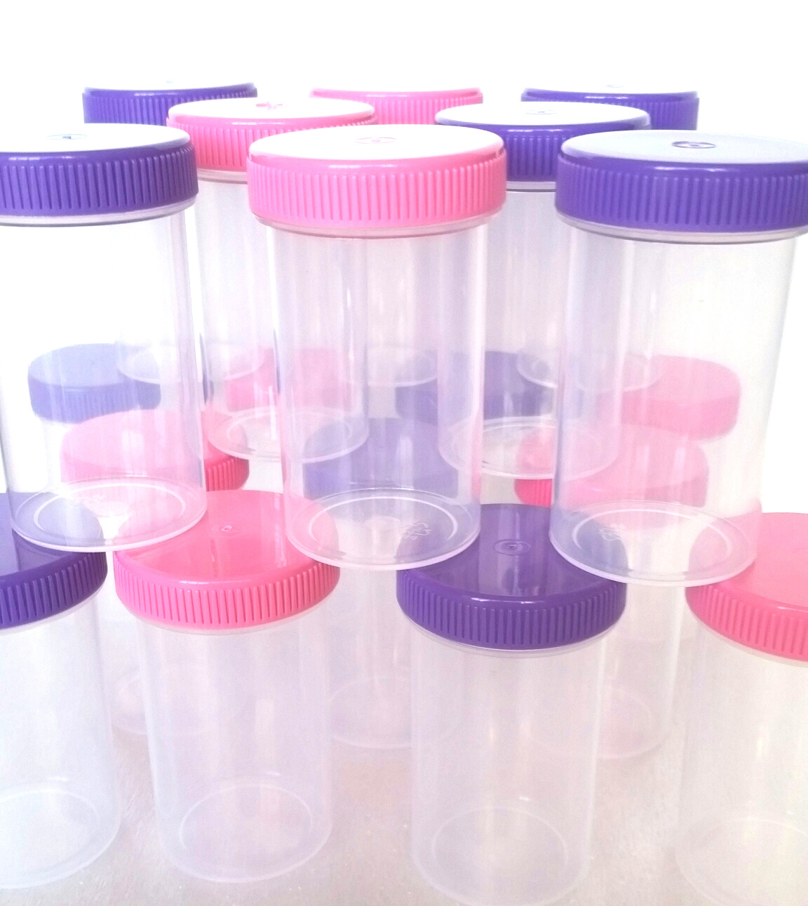 10 Pill Bottle Jars McStuffins pink purple Party Favor Containers #4314  USA