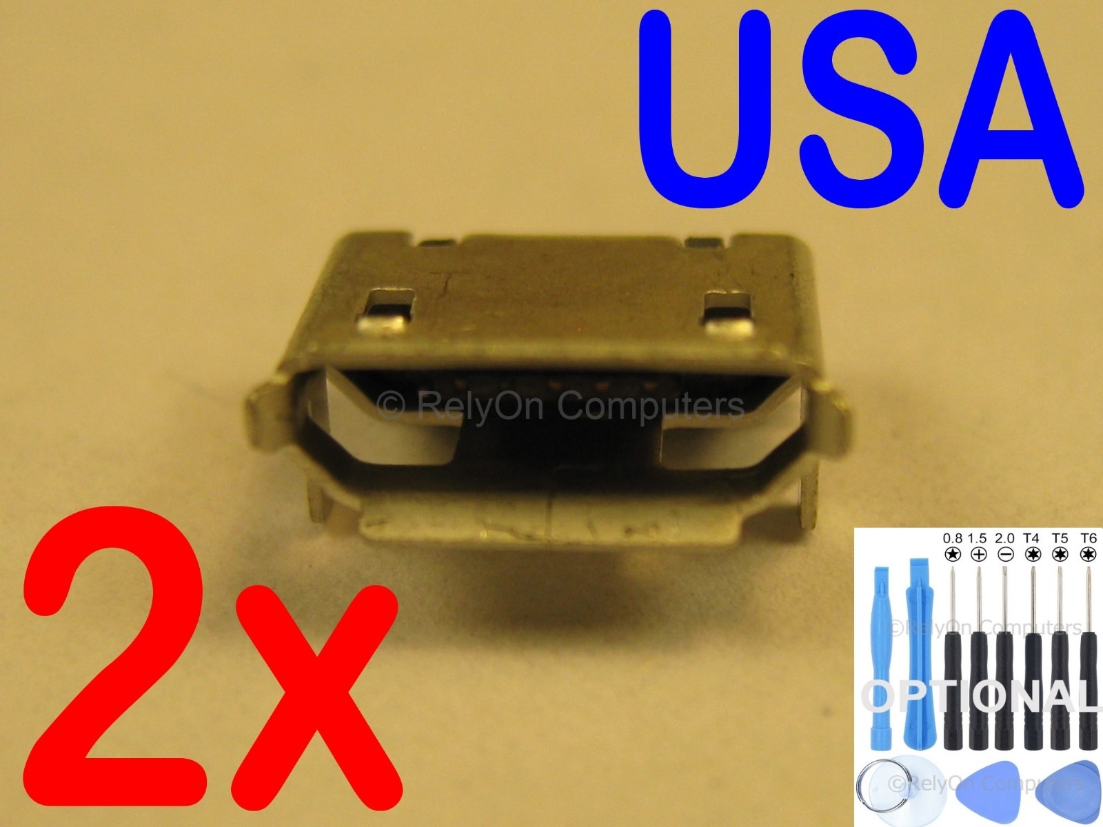 2x Micro USB Charging Port for Beats by Dre Pill 1.0 2.0 Bluetooth Speaker USA