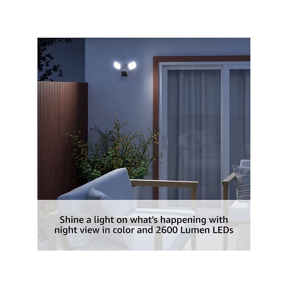 Blink Wired Floodlight Camera with Mini 2 Camera, Weather Resistant 13' Power Ad