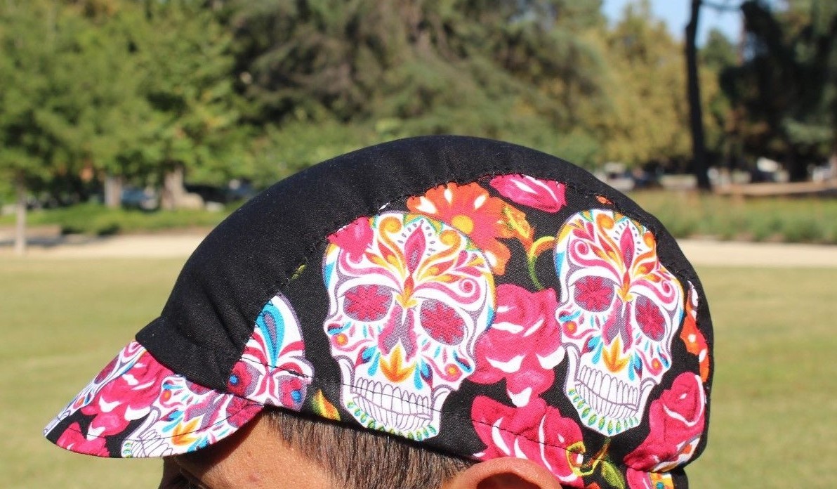 CYCLING CAP SKULL SUGAR HANDMADE ANY SIZE