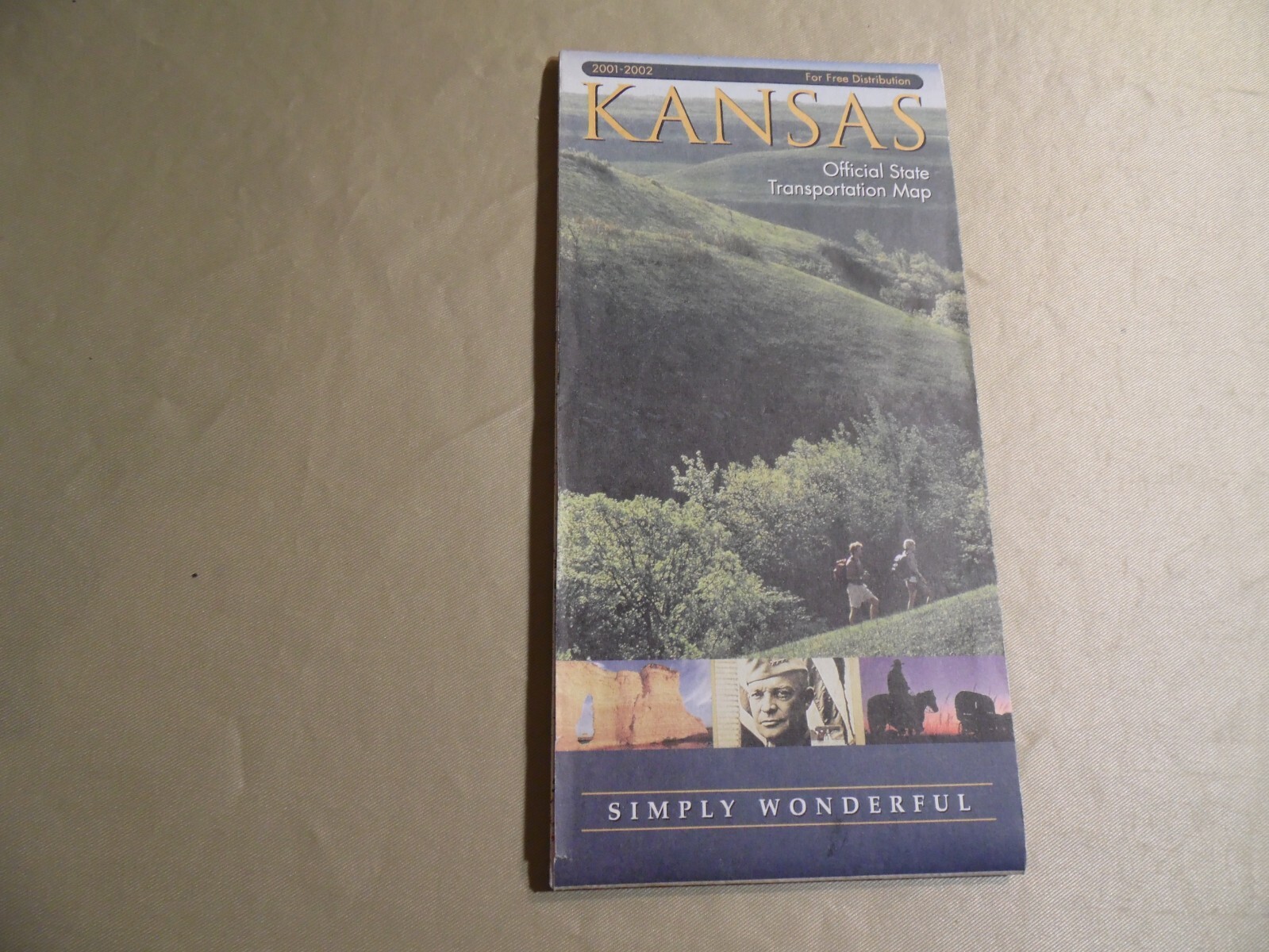 Kansas Official State Transportation Map / Circa 2001 / Free Domestic Shipping