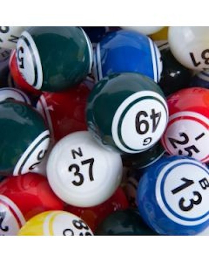 Professional Bingo Ball Set- Multi Five Color Double Numbered Coated- B1-O75