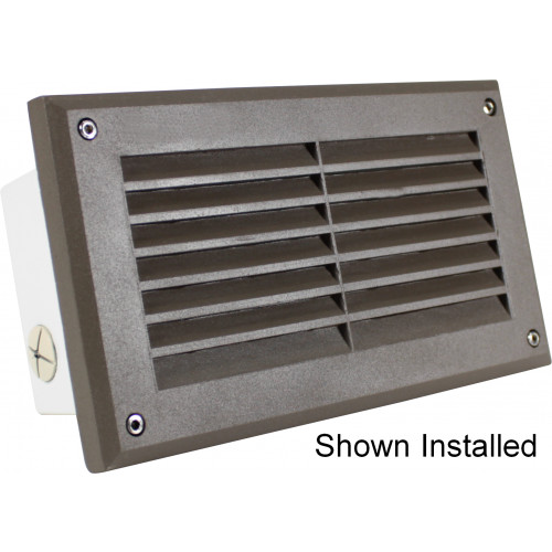 ORBIT Step Light Cover Face-plate BLACK  8-7/8X5 inch LOUVER AND GLASS S713C-BK