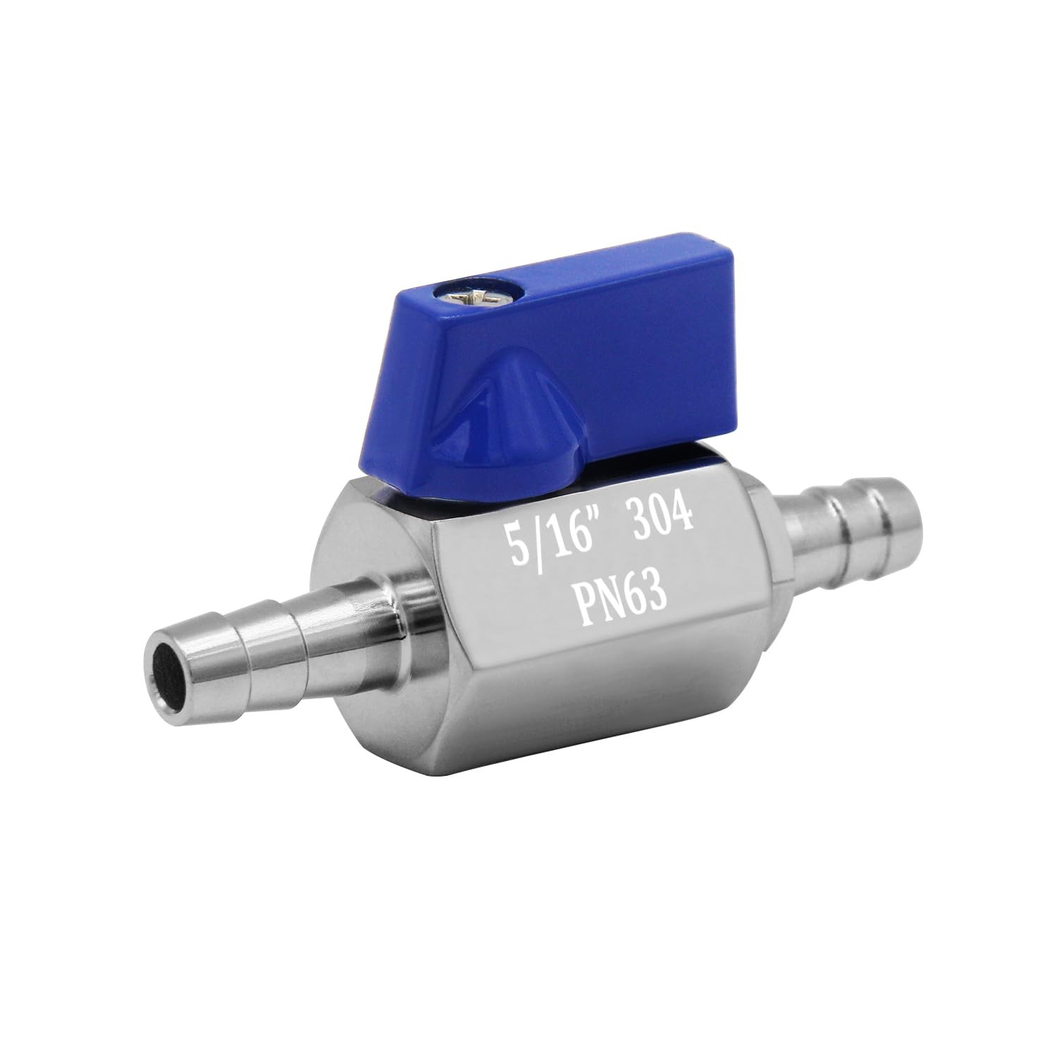Stainless Steel 5/16 Inch Mini Ball Valve Shut Off 5/16 Inch Hose Barb