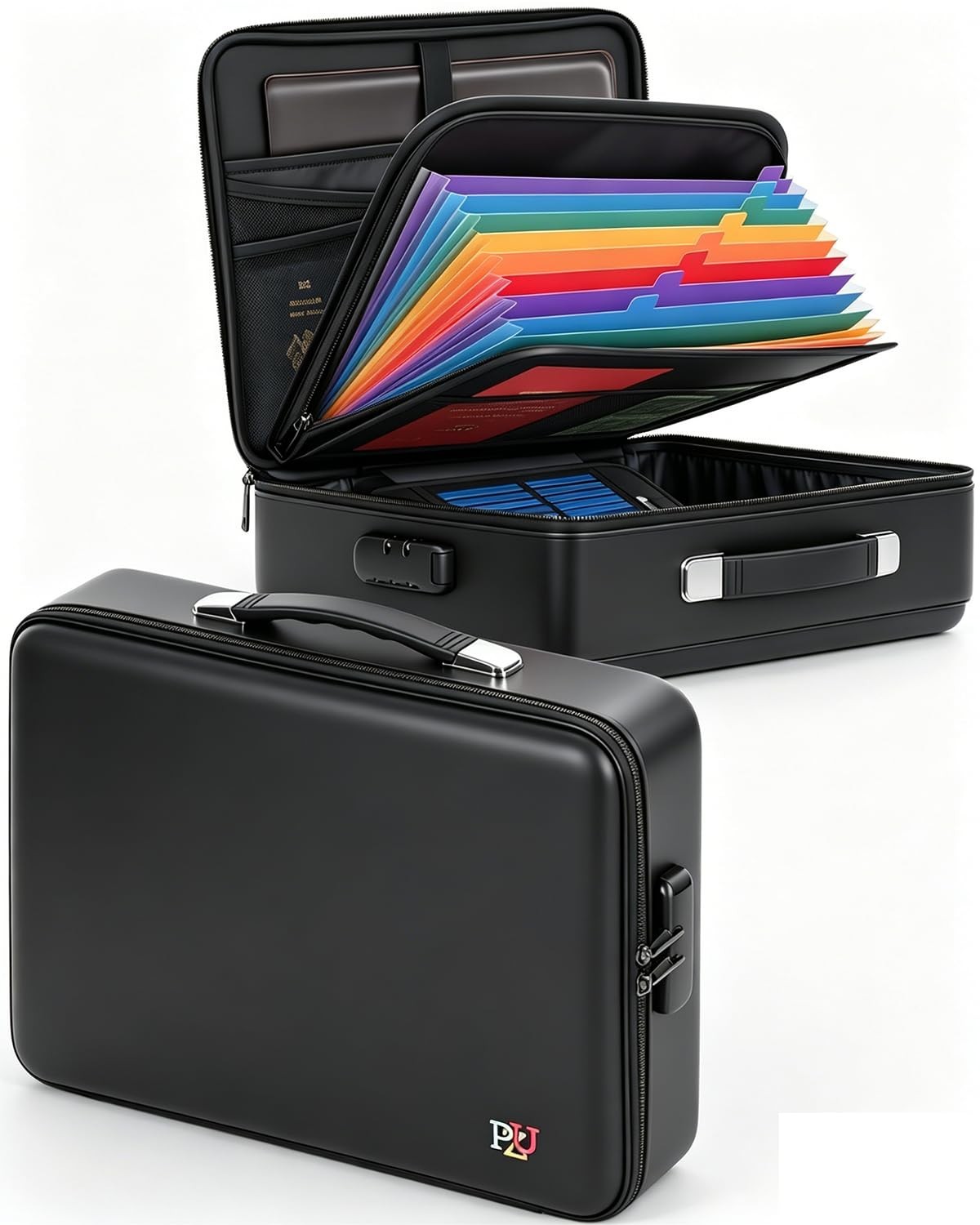 Fireproof Waterproof Document Box Safe with Lock - Hard-Shell Storage for Laptop