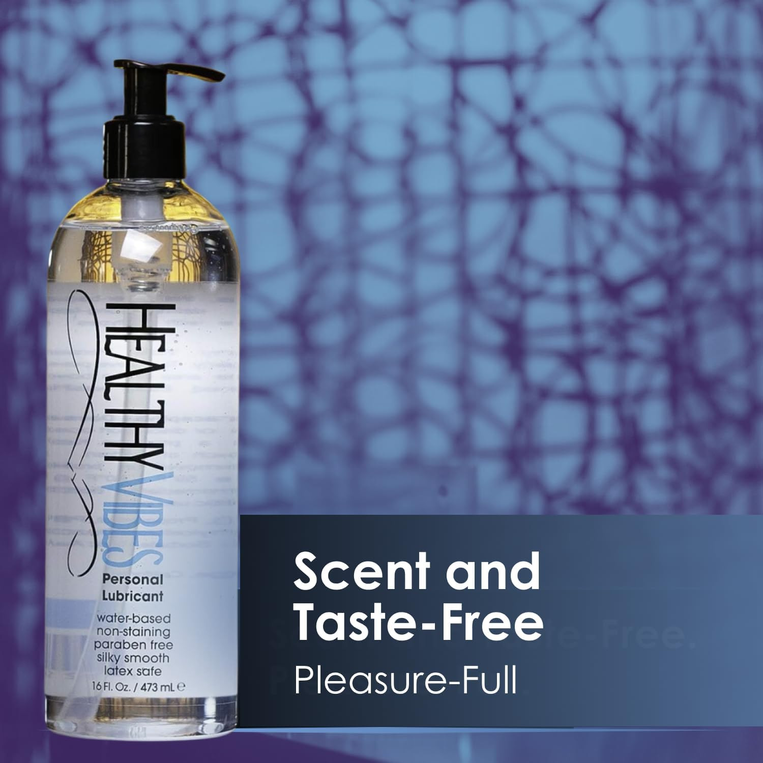 Thick Water Based Personal Lubricant Gel Pump 16oz Long Lasting Easy Clean