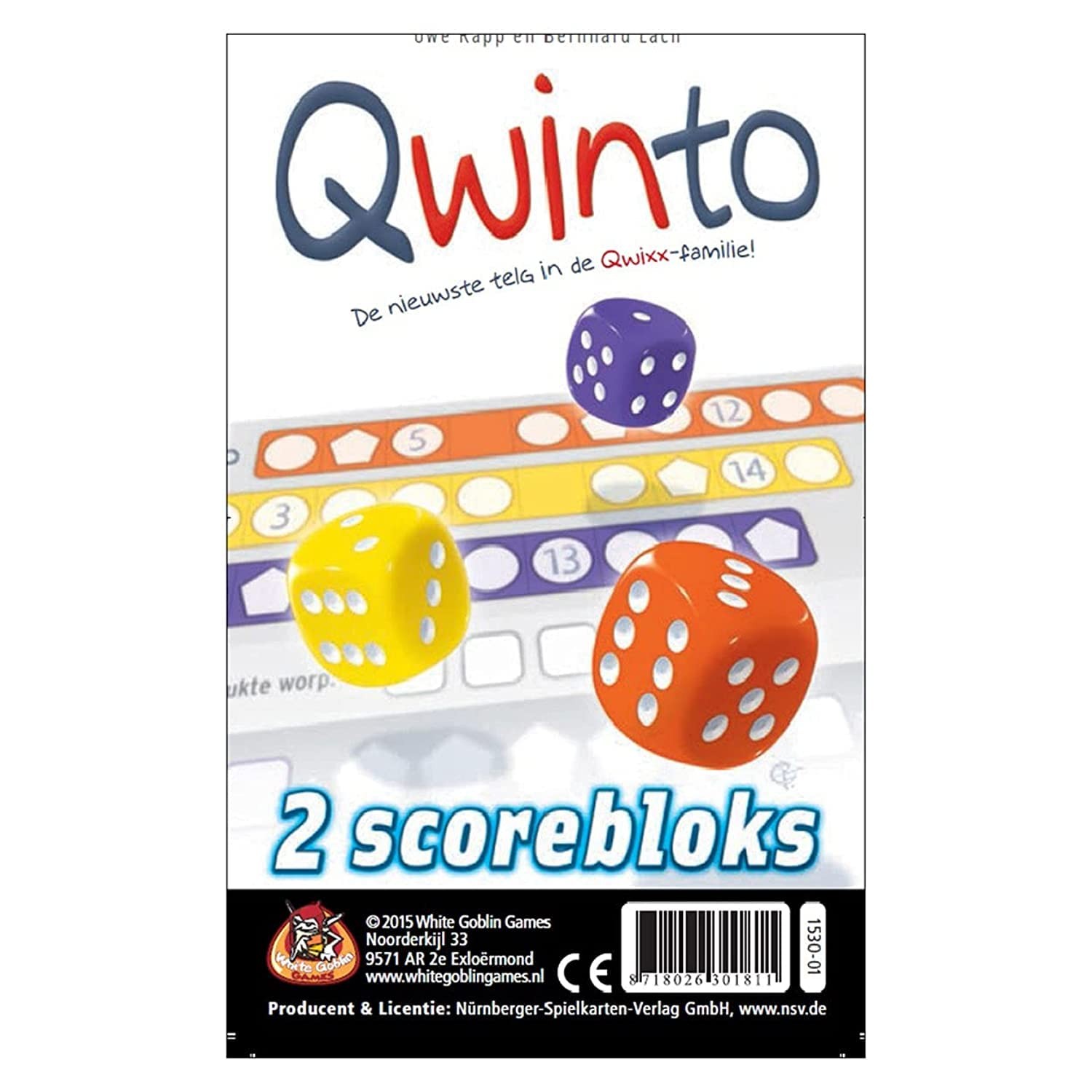 Whitegoblingames WGG1530 Qwinto: Scorebloks