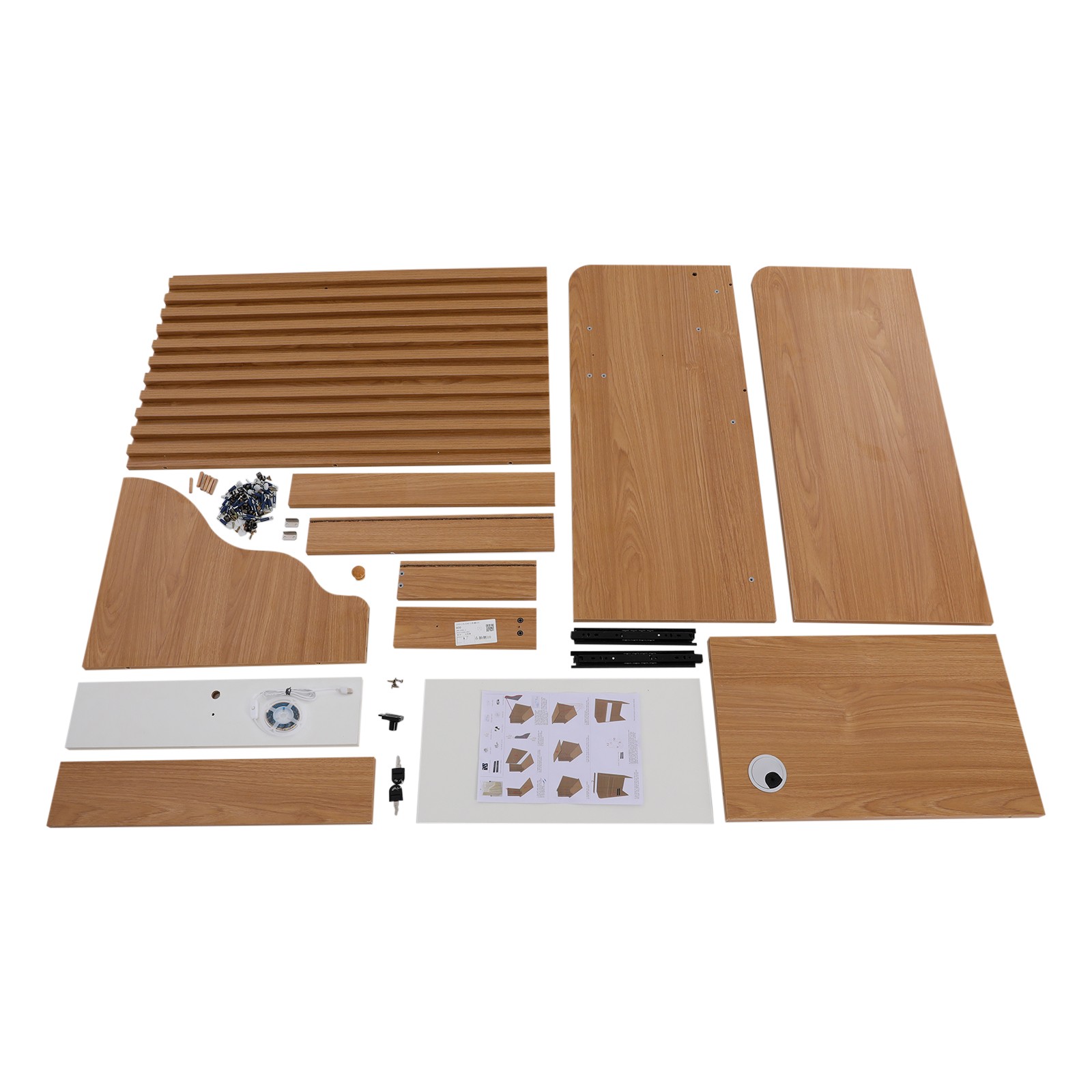 Modern Front Reception Counter Desk Checkout Office Desk with a Lockable Drawer