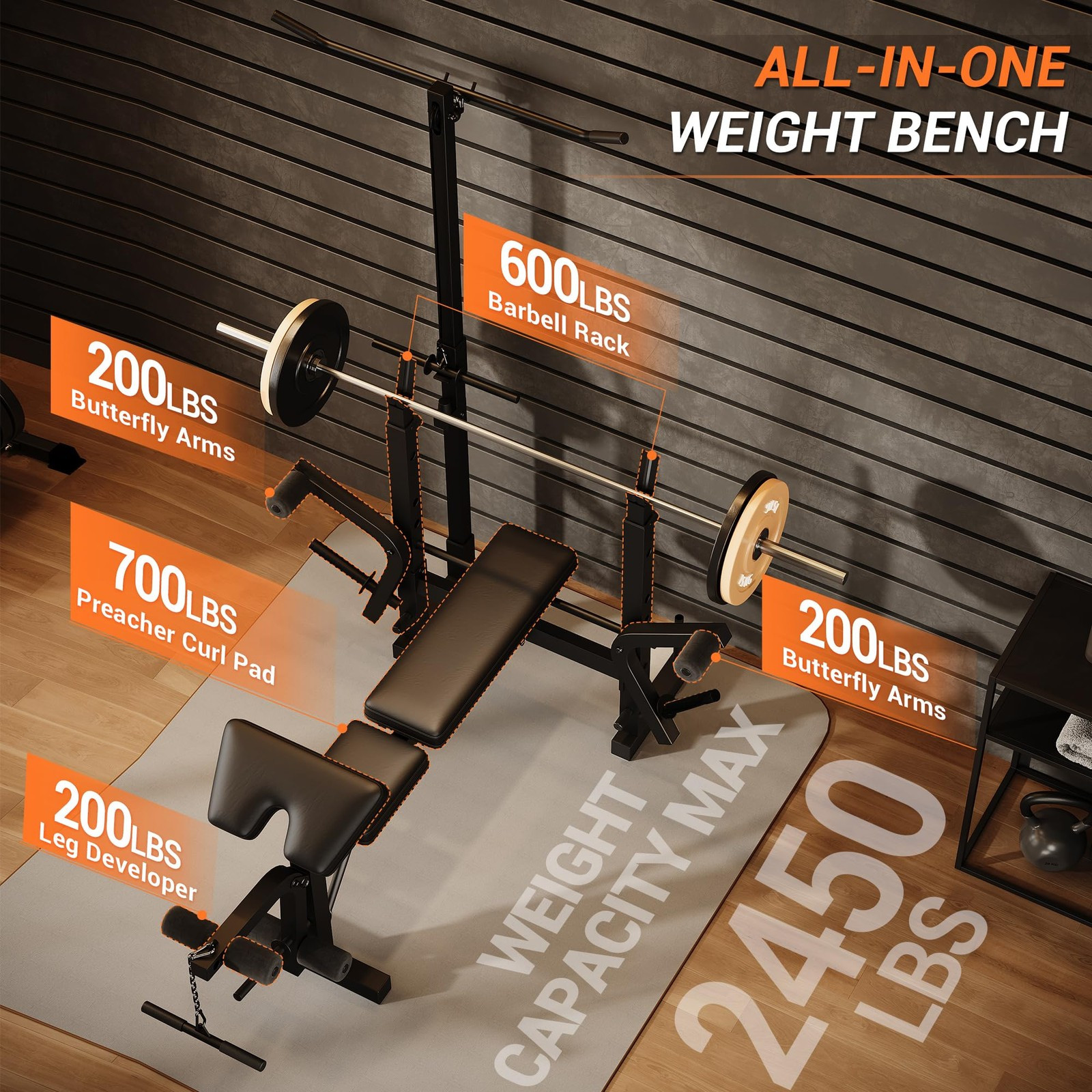 Versatile All-in-One Workout Bench Adjustable Foldable Home Gym Equipment