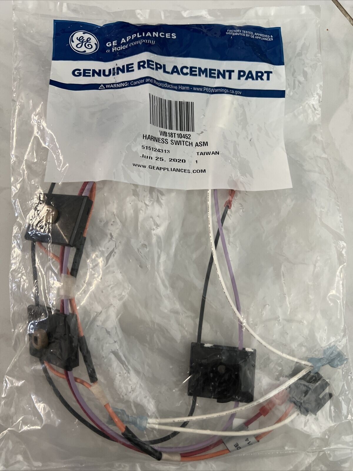 Original WB18T10452 New Genuine OEM Spark Switch Harness WB18T10366