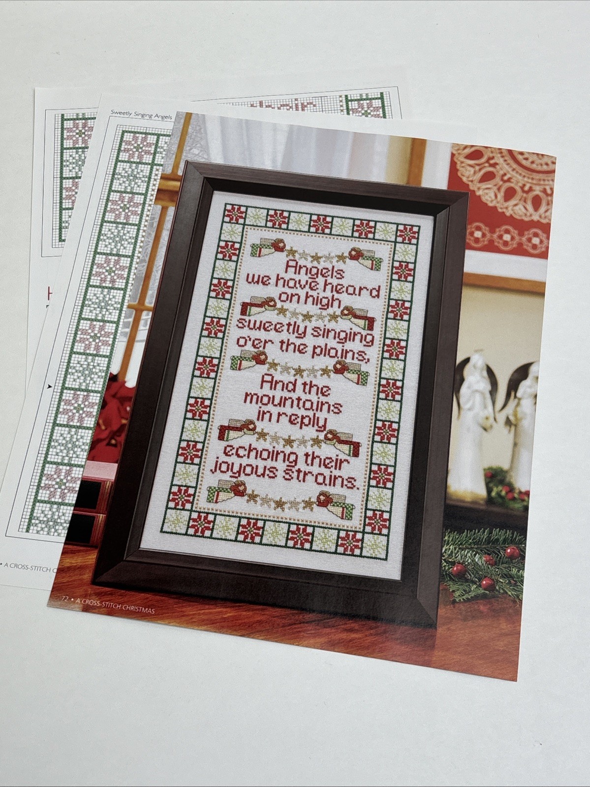 Sweetly Singing Angels Cross Stitch Pattern Pages From Book