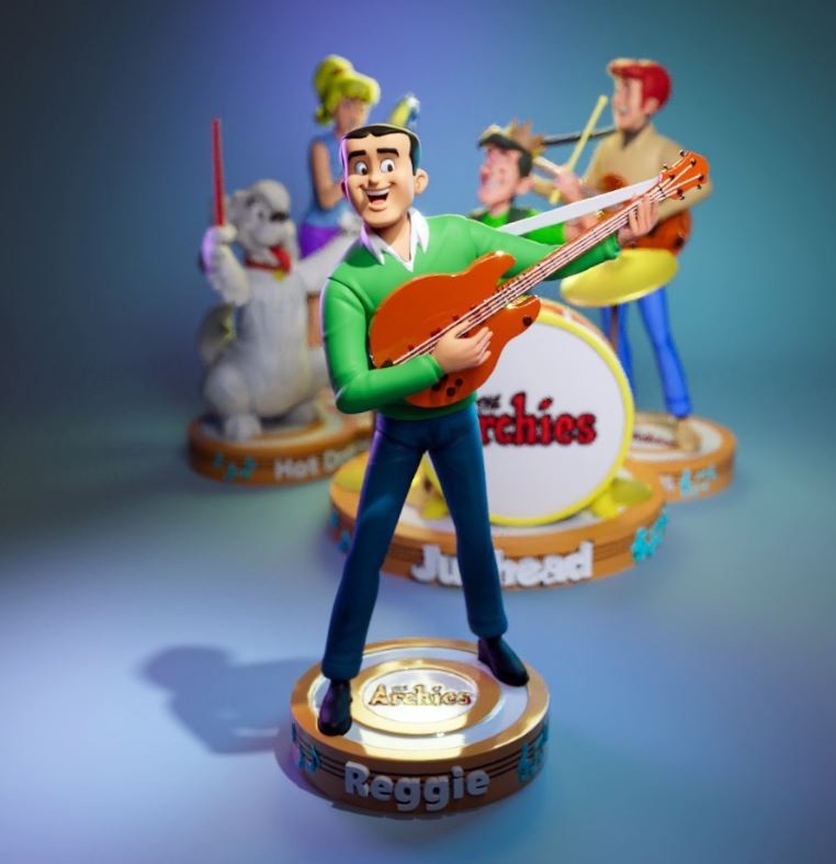 UNPAINTED Archie The Archies Reggie Character Diorama 3d Printed Model Kit UW