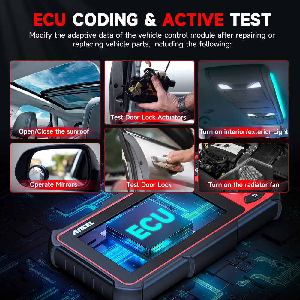 ANCEL DS300 Bidirectional OBD2 Scanner Car Diagnostic Tool ECU Coding TPMS DPF
