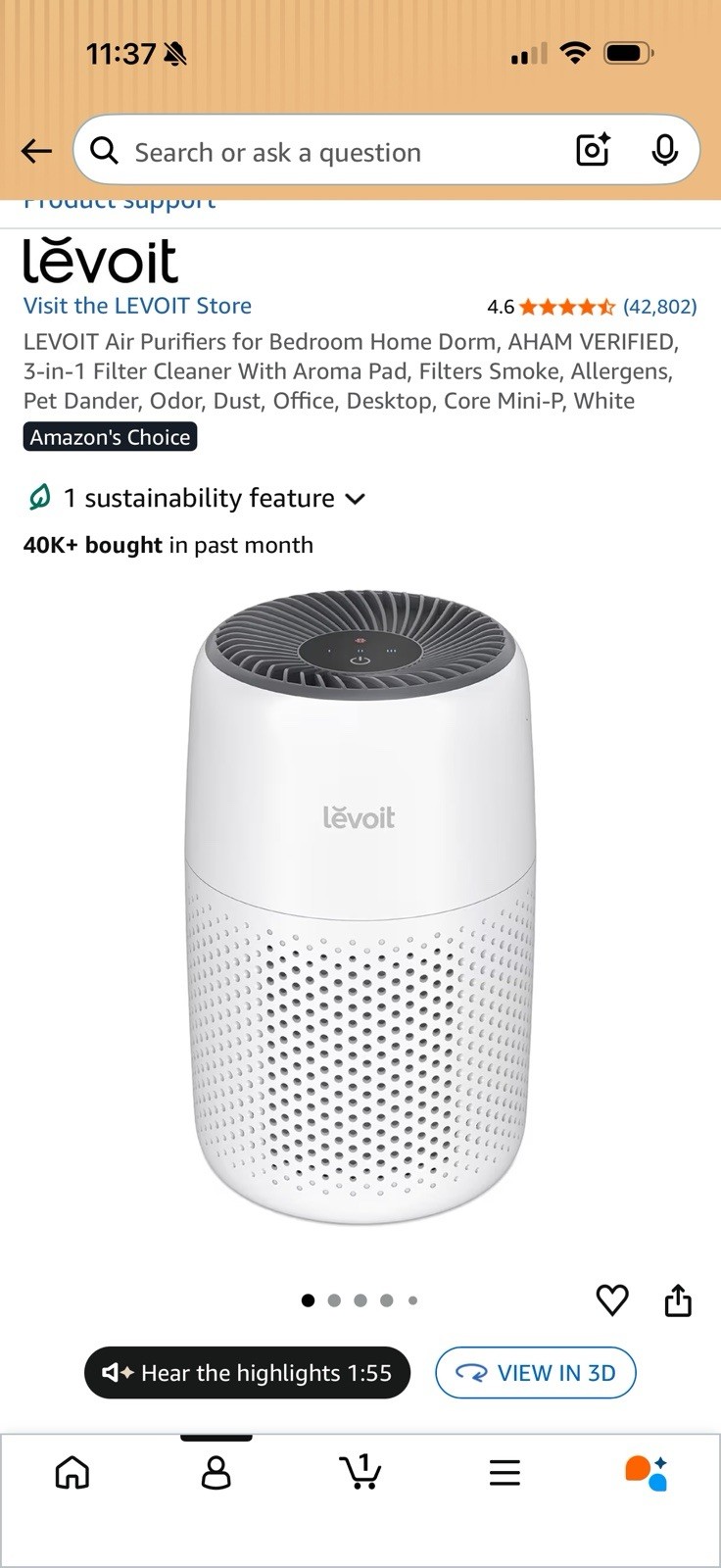 Levoit Core300 White