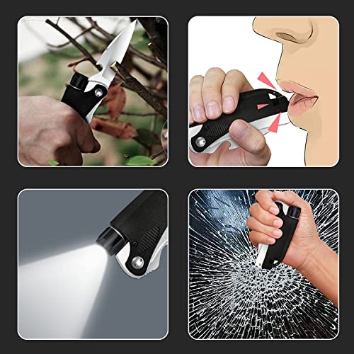 Led Mini Flashlight 6-in-1 Utility Folding Pocket Knife with Bottle Opener
