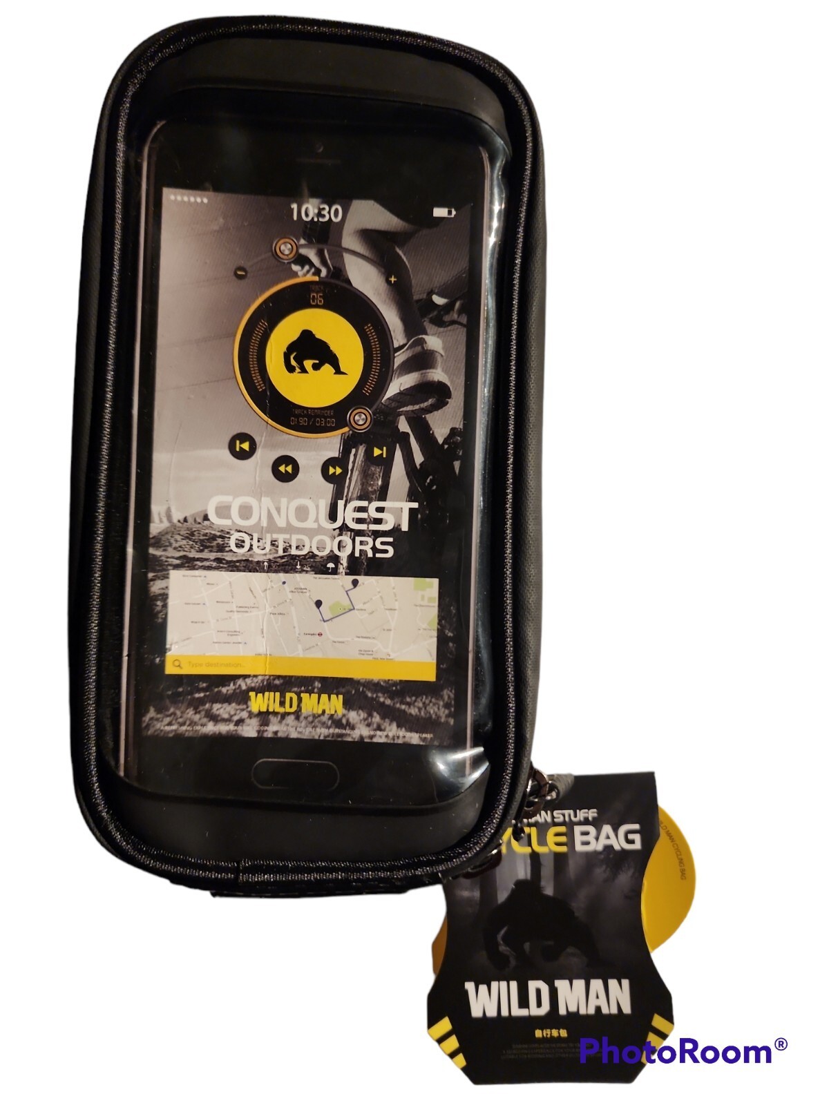 WILD MAN Bicycle Bag For Android 6.5", Waterproof Touch-Screen Bike Bag
