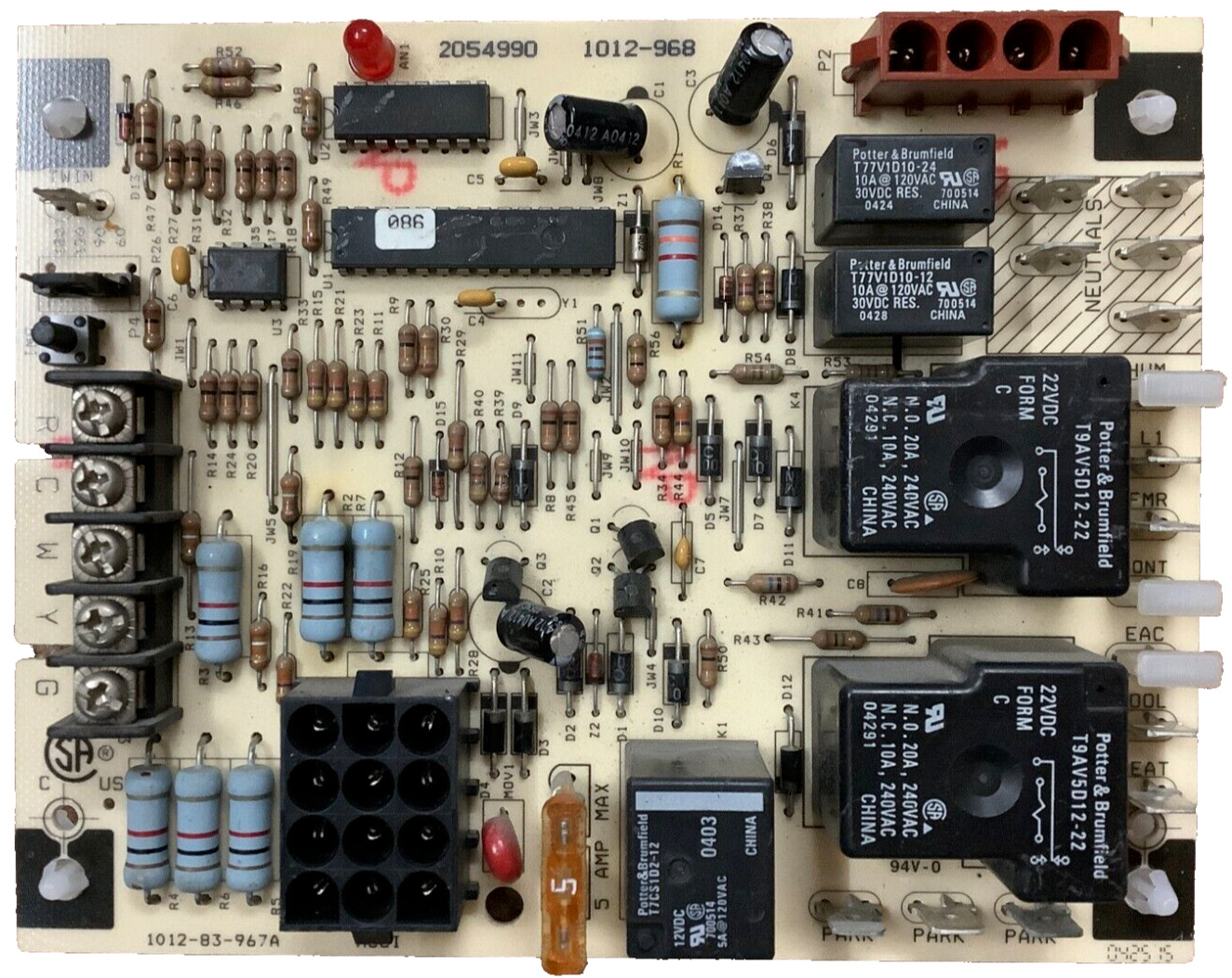 1012-968 GUARANTEED OEM PART w/ NEW MOUNTING PEGS Furnace control board 2054990