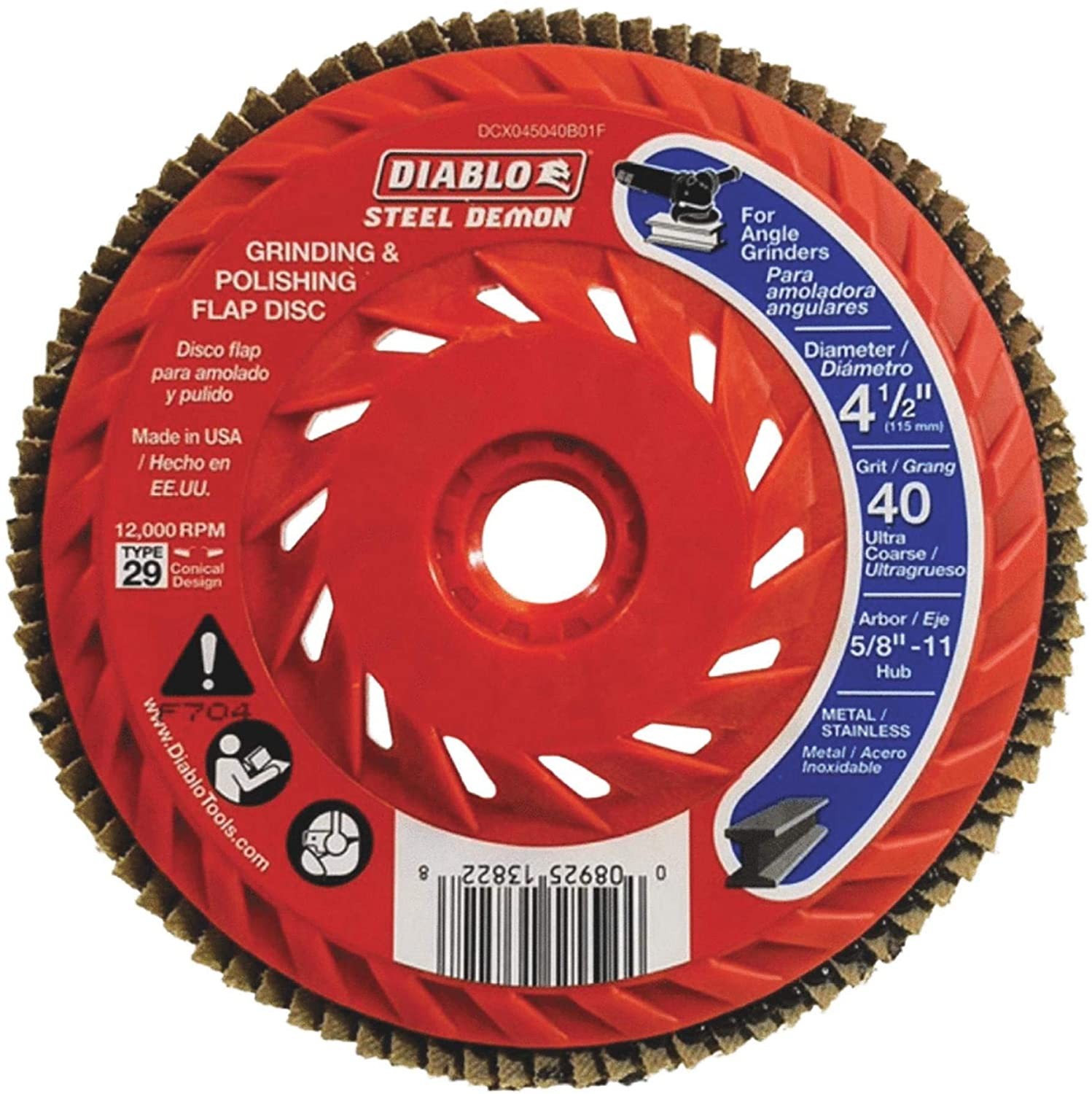 Diablo Genuine OEM Replacement Sanding Discs, DCX045040B01F