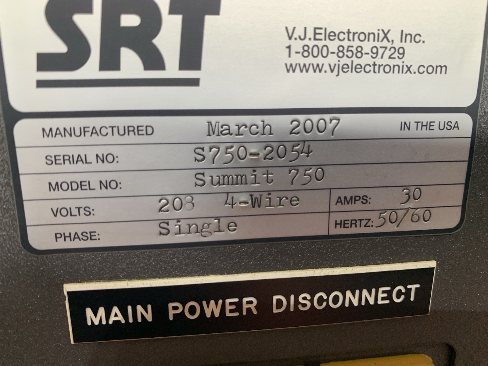 VJ Electronix SRT Summit 750 BGA Rework System