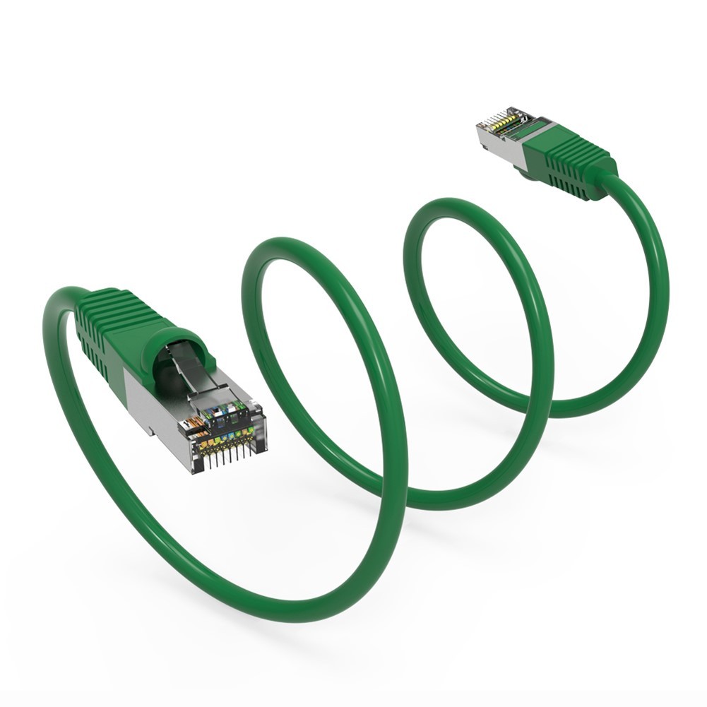 1.5FT Cat5e RJ45 Network LAN Ethernet FTP Cable Shielded Copper Wire 26AWG Green