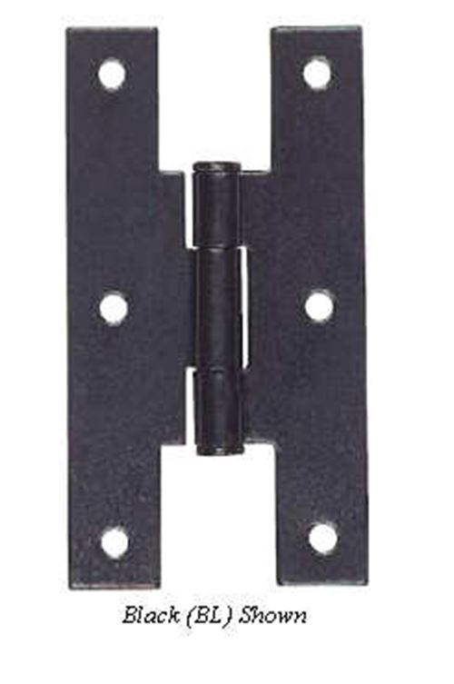 "H" Hinge Single Black 3" For Flush Doors DL-H530-3-MBK