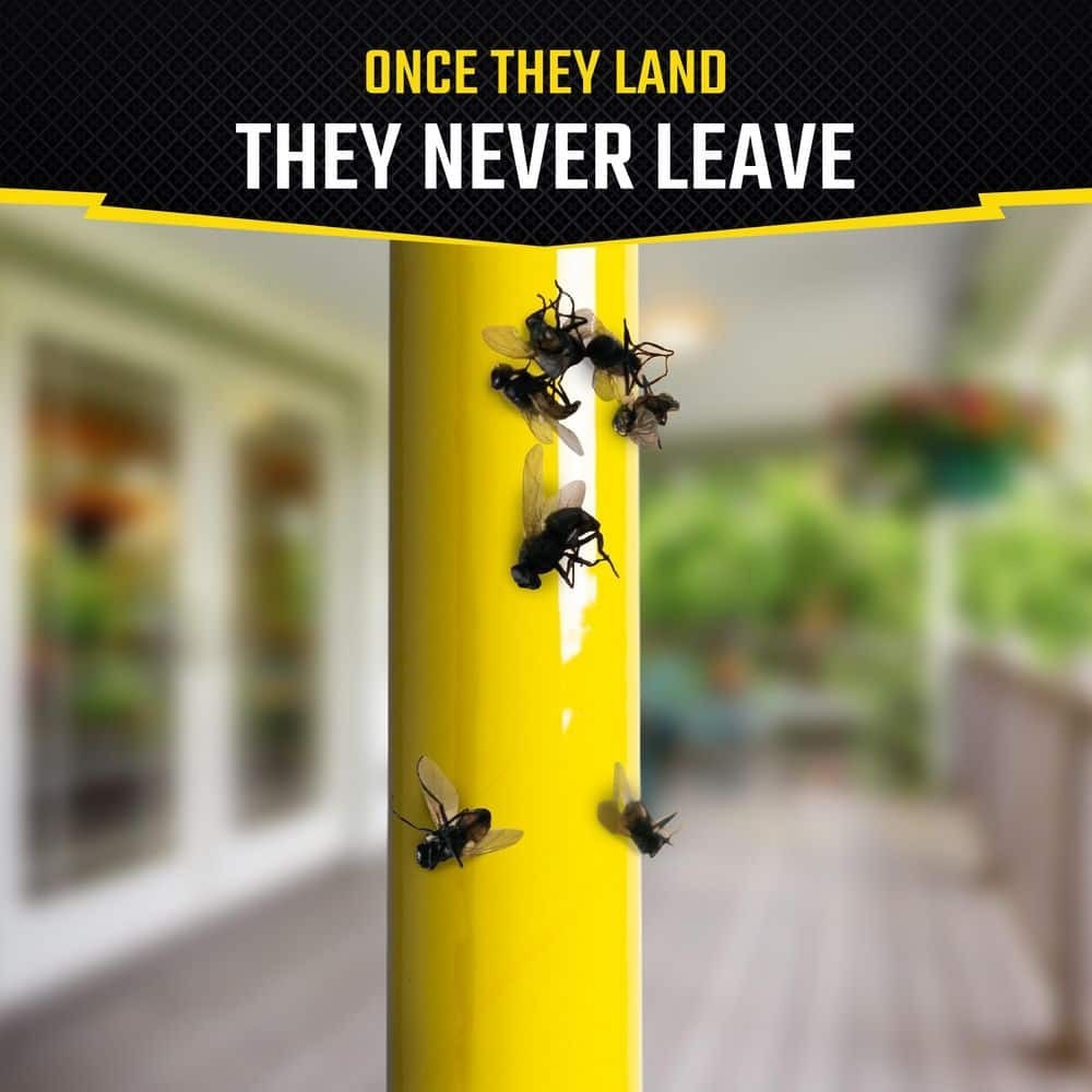 Fly Stick Insect Trap Indoor Outdoor (4-Pack)