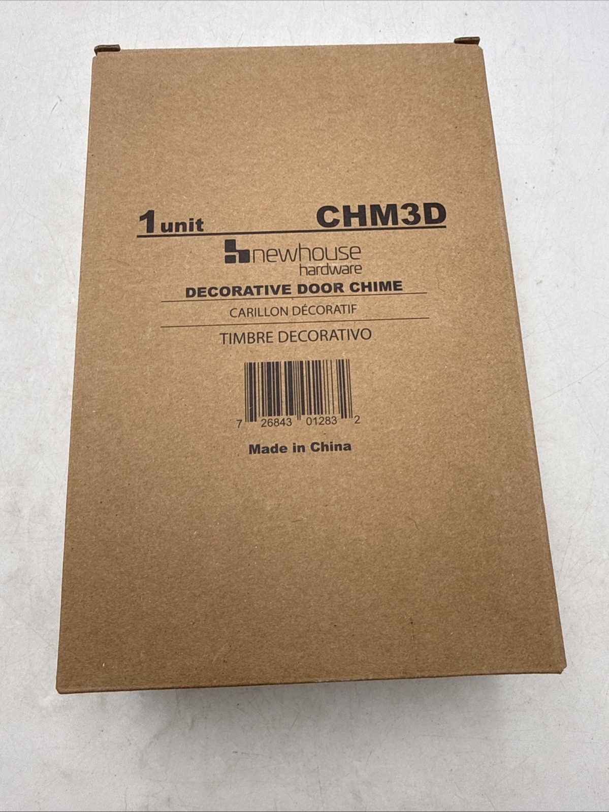 Newhouse Hardware CHM3D 2-Note Modern Textured Design Wired Doorbell Chime White