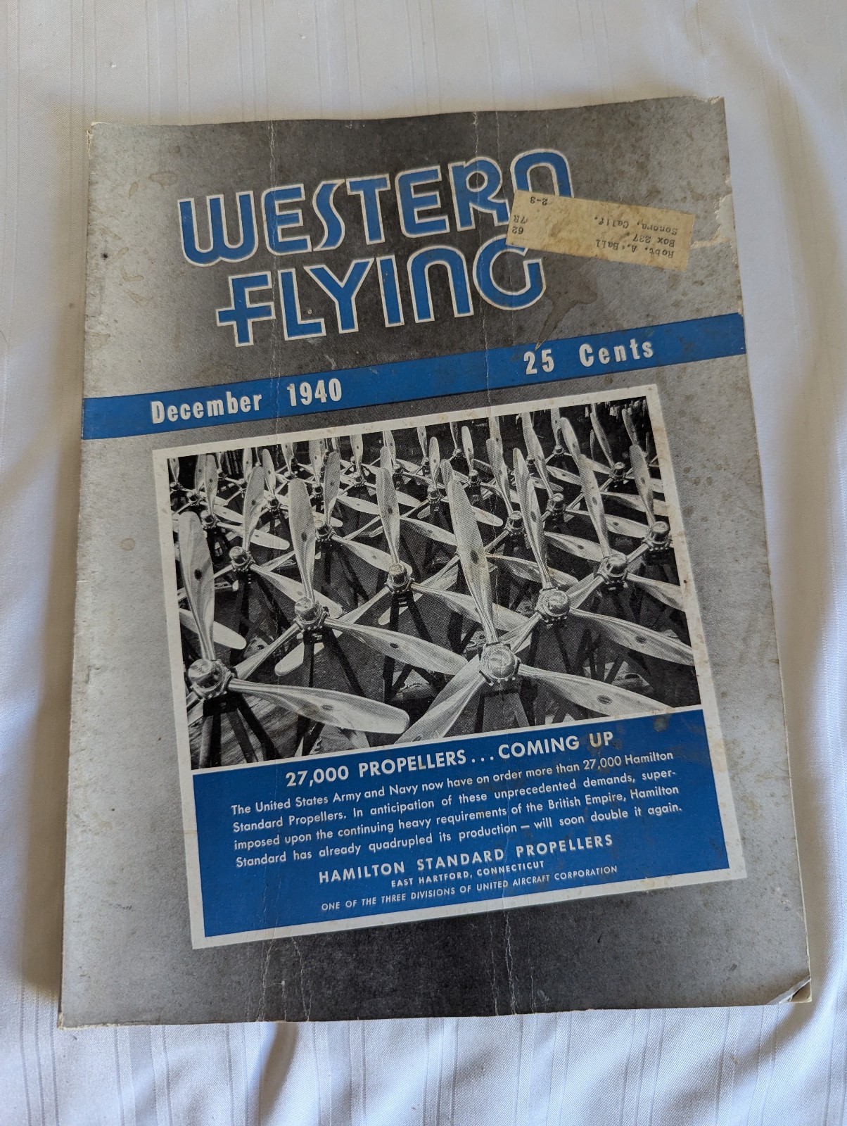 Western Flying magazine December 1940 Vol 20 No 12 WWII era