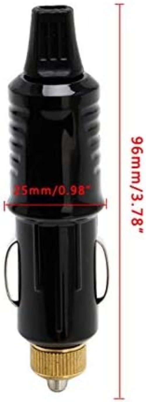2 Pack Cigarette Lighter Male Plug Replacement Solder Type Heavy Duty 15A 12V...